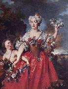 Nicolas de Largilliere Portrat der Marquise de Gueydan als Flora Spain oil painting artist